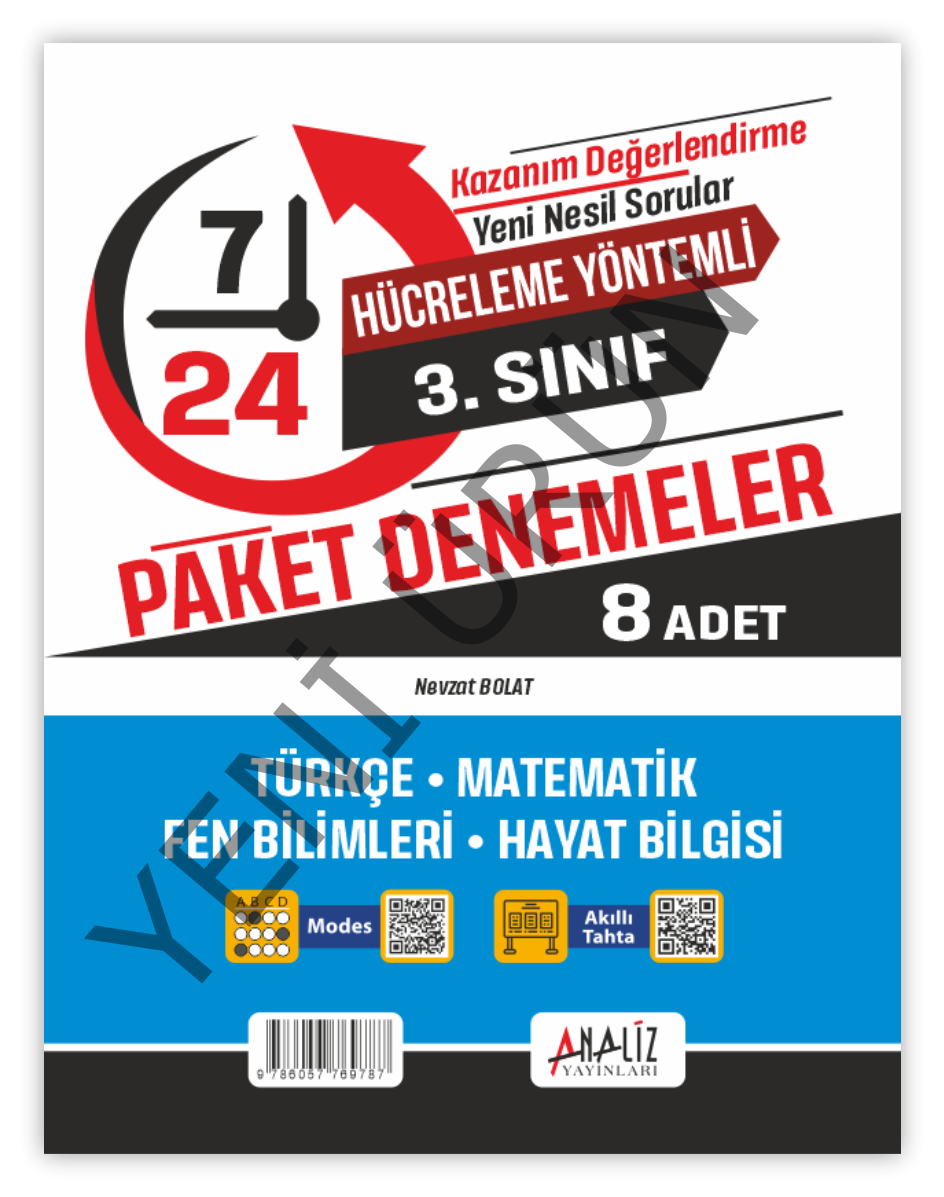 3.SINIF 7/24 HAFTALIK GENEL DEĞERLENDİRME SINAVI 8'Lİ