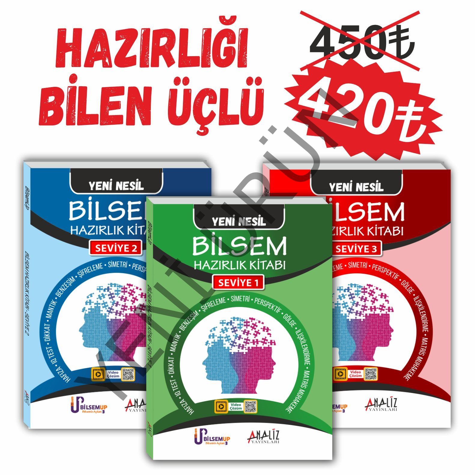 BİLSEM HAZIRLIK KİTABI 3'LÜ AVANTAJ SET