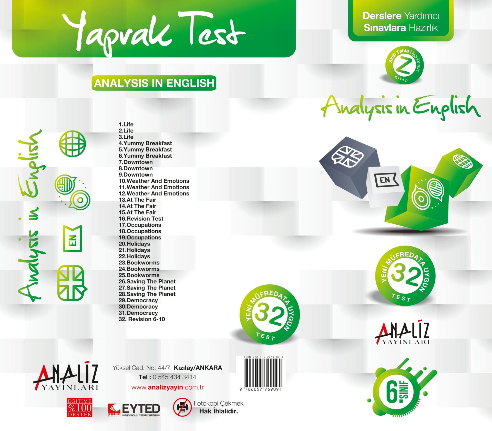 6.SINIF İNGİLİZCE YAPRAK TEST