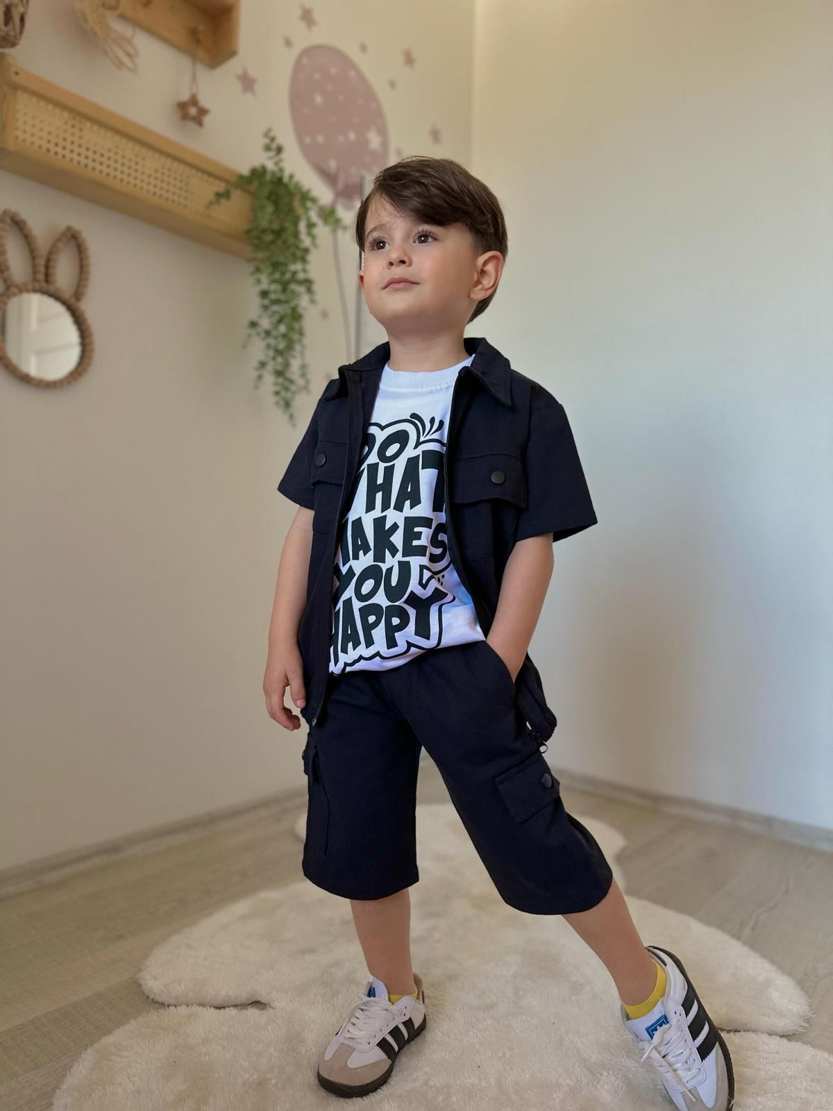 Erkek çocuk 3lü şortlu set