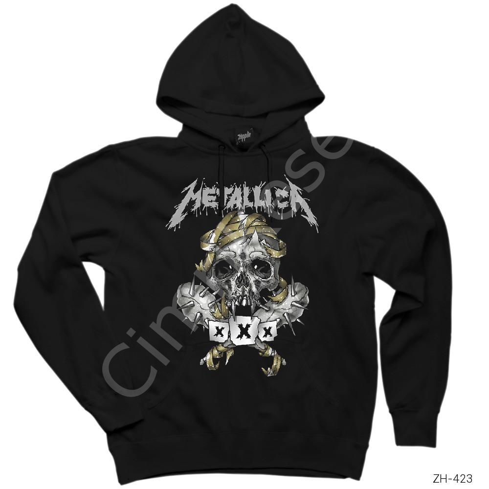 Metallica XXX Siyah Kapşonlu Sweatshirt Hoodie