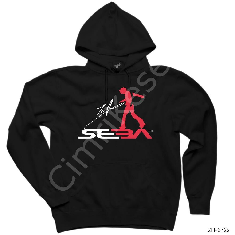 SEBA Logo Siyah Kapşonlu Sweatshirt Hoodie