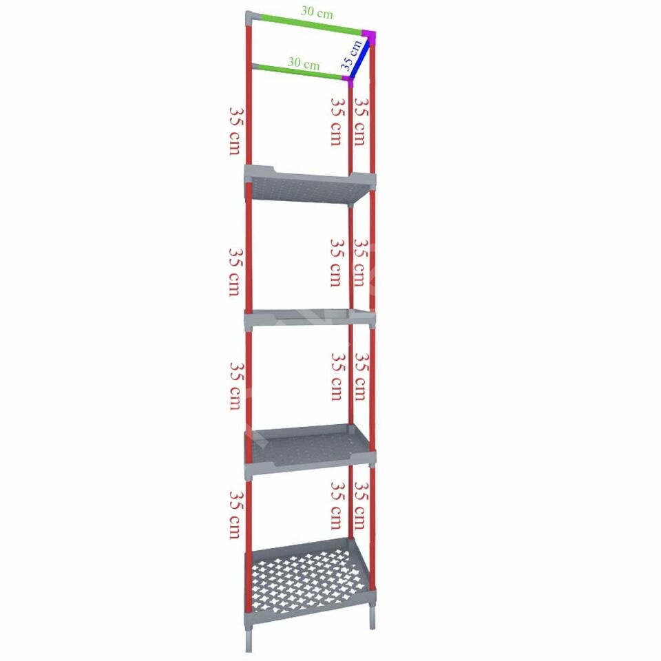 Hızlı Ve Kolay Kurulumla Çok Amaçlı Kiler ve Balkon için Gıda Erzak Bez Dolap