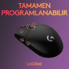 Logitech G G305 LIGHTSPEED 12.000 DPI Kablosuz Oyuncu Mouse - Siyah