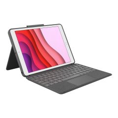 Logitech Combo Touch iPad 10.2 inç 7. 8. ve 9. Nesil ile Uyumlu Çok Yönlü Klavyeli Kılıf - Gri 920-009995