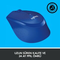 Logitech M330 Sessiz Kablosuz Optik Mouse - Mavi 910-004910