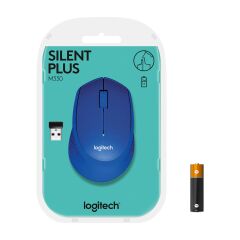 Logitech M330 Sessiz Kablosuz Optik Mouse - Mavi 910-004910