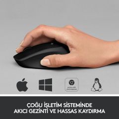 Logitech M330 Sessiz Kablosuz Optik Mouse - Siyah