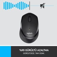 Logitech M330 Sessiz Kablosuz Optik Mouse - Siyah