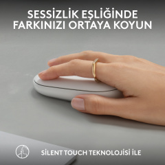 Logitech M350s Pebble 2 Kablosuz Mouse - Beyaz 910-007013