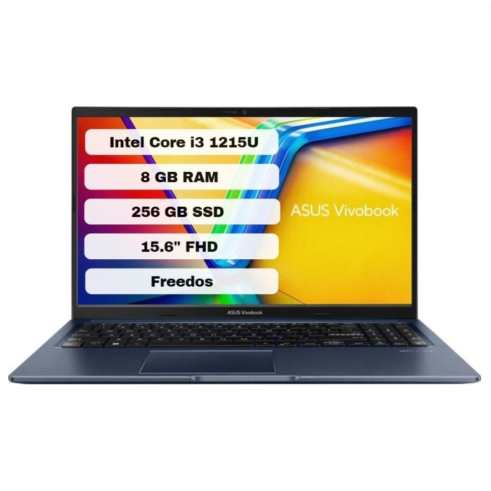 Asus Vivobook 15 X1502ZA-EJ1645 Intel Core i3 1215U 8GB 256GB SSD Freedos 15.6'' FHD Taşınabilir Bilgisayar
