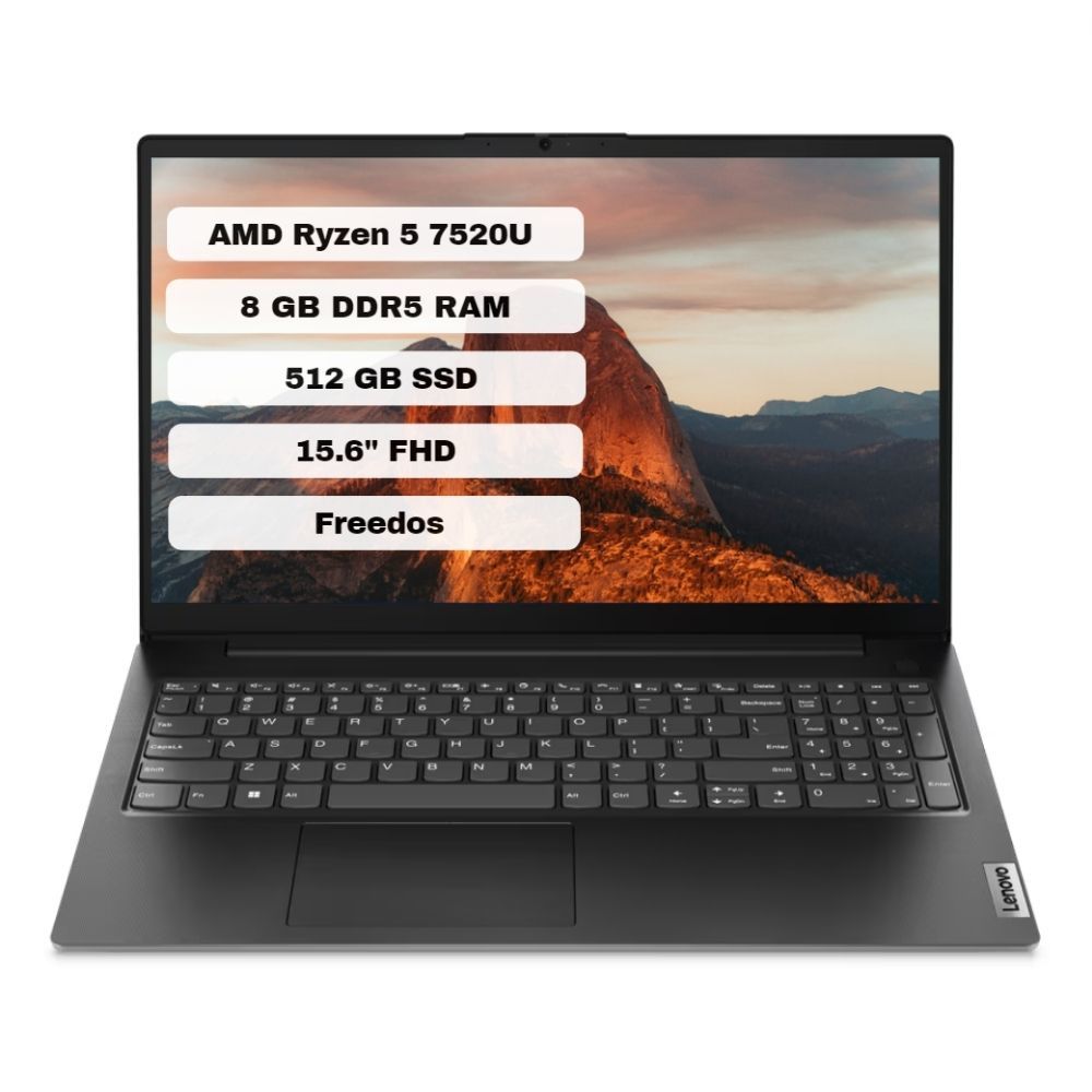 Lenovo V15 G4 AMN 82YU0124TX AMD Ryzen 5 7520U 8GB 512GB SSD Freedos 15.6'' FHD Taşınabilir Bilgisayar