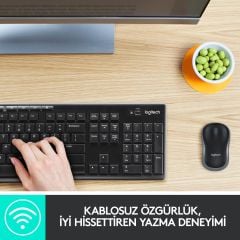 Logitech MK270 Kablosuz Türkçe Klavye Mouse Seti -  Siyah 920-004525