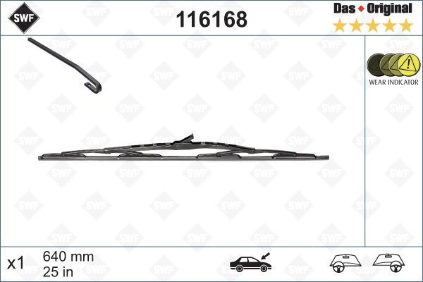 SILECEK SUPURGESI ARKA KANCALI 380mm MERCEDES W414 W463 SWF