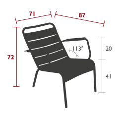 LUXEMBOURG  LOW ARMCHAIR