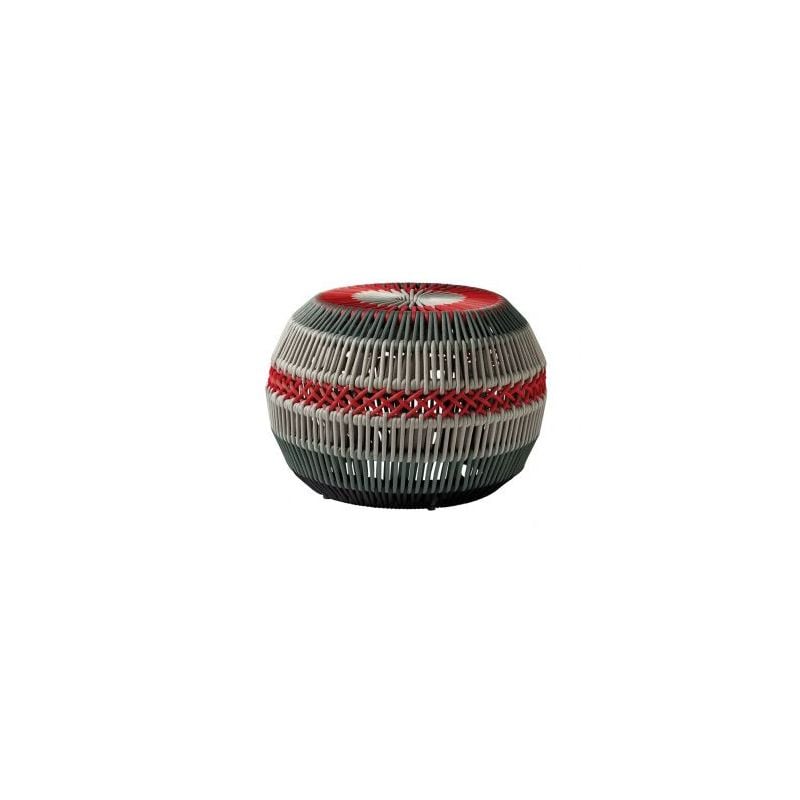 TAMTAM  RED AND KAKİ POUF