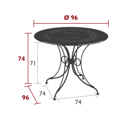 1900 POPPY TABLE 96 CM