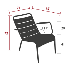 LUXEMBOURG POPPY LOW ARMCHAIR