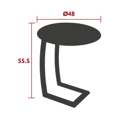 ALIZE RED OHCRE LOW TABLE