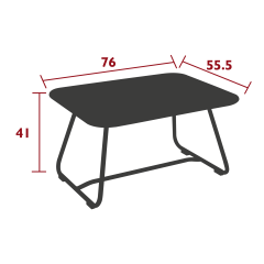 SIXTIES RED OCHRE  LOW TABLE