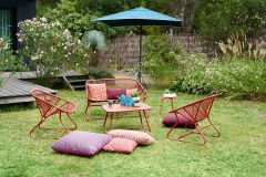 SIXTIES RED OCHRE BENCH