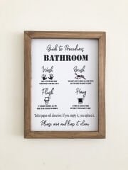 Banyo Prosedürü Bathroom Guide to Procedures Ahşap Çerçeve