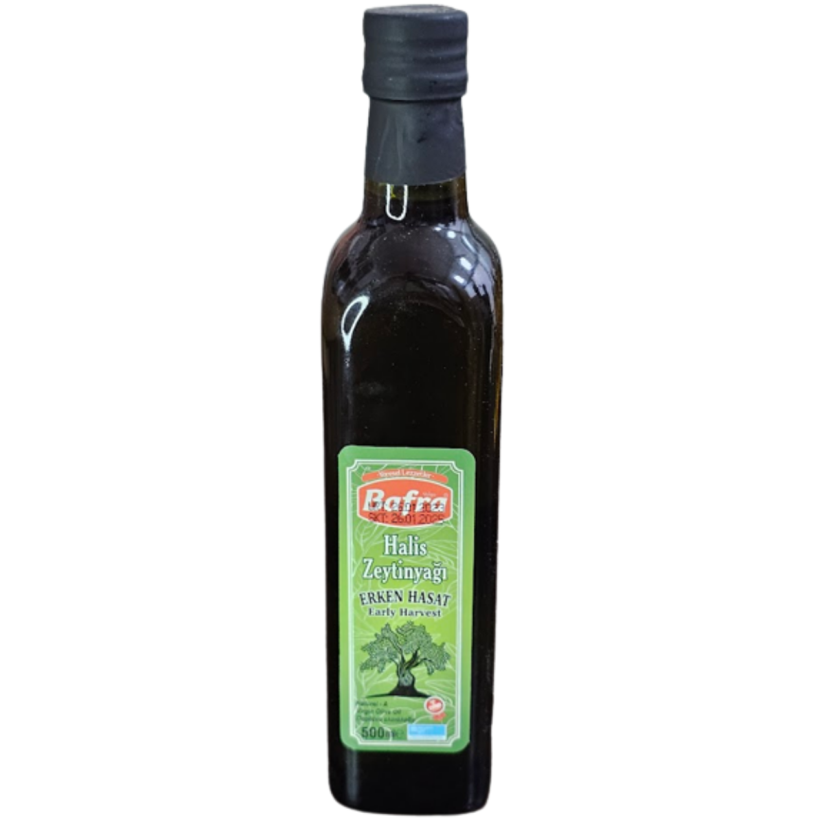 BAFRA ZEYTINYAGI NATUREL CAM SISE 500 ML