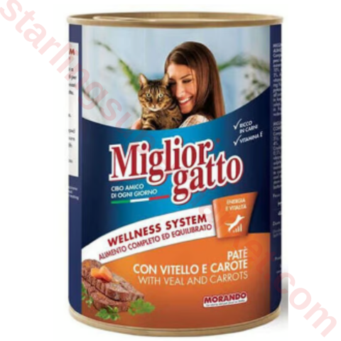 MIGLIORCANE KEDI MAMASI ISLAK PATE ET-HAVUC 400 G