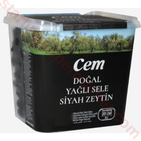 CEM ZEYTIN SIYAH DOGAL YAGLI SELE 201-260 XLL