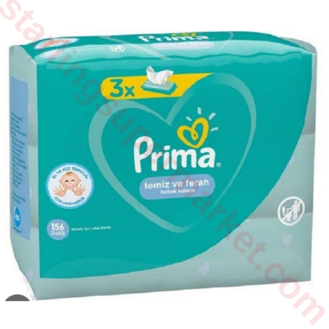 PRIMA PAMPERS ISLAK HAVLU FRESH 3*52 LI