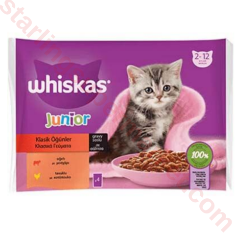 WHISKAS KEDI MAMASI ISLAK JUNIOR KLASIK OGU 4*85 G