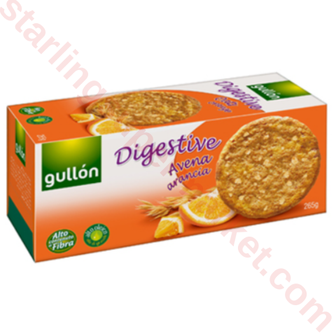 GULLON BISKUVI DIGESTIVE YULAF PORTAKALLI 265 G