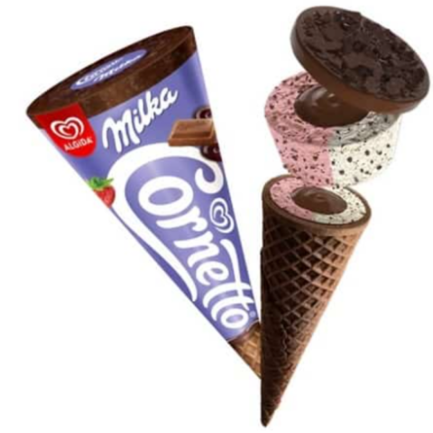 ALGIDA CORNETTO SUPER MILKA DISC 130 ML