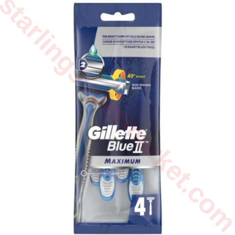 GILLETTE BLUE 2 TIRAS BICAGI MAXIMUM POSET 4 LU