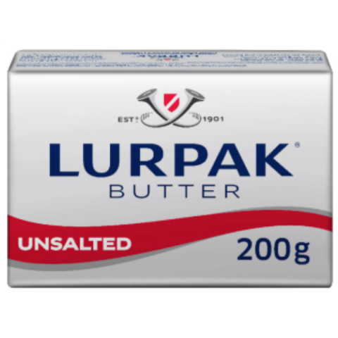 LURPAK DANISH UNSALTED BUTTER FOLYO 200 G