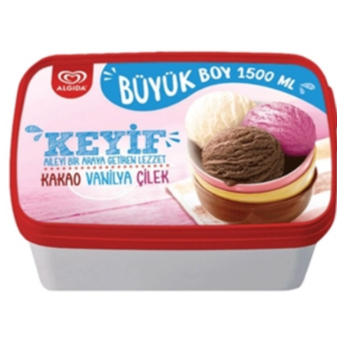 ALGIDA KEYIF VANILYA CILEK KAKAO 1400 ML