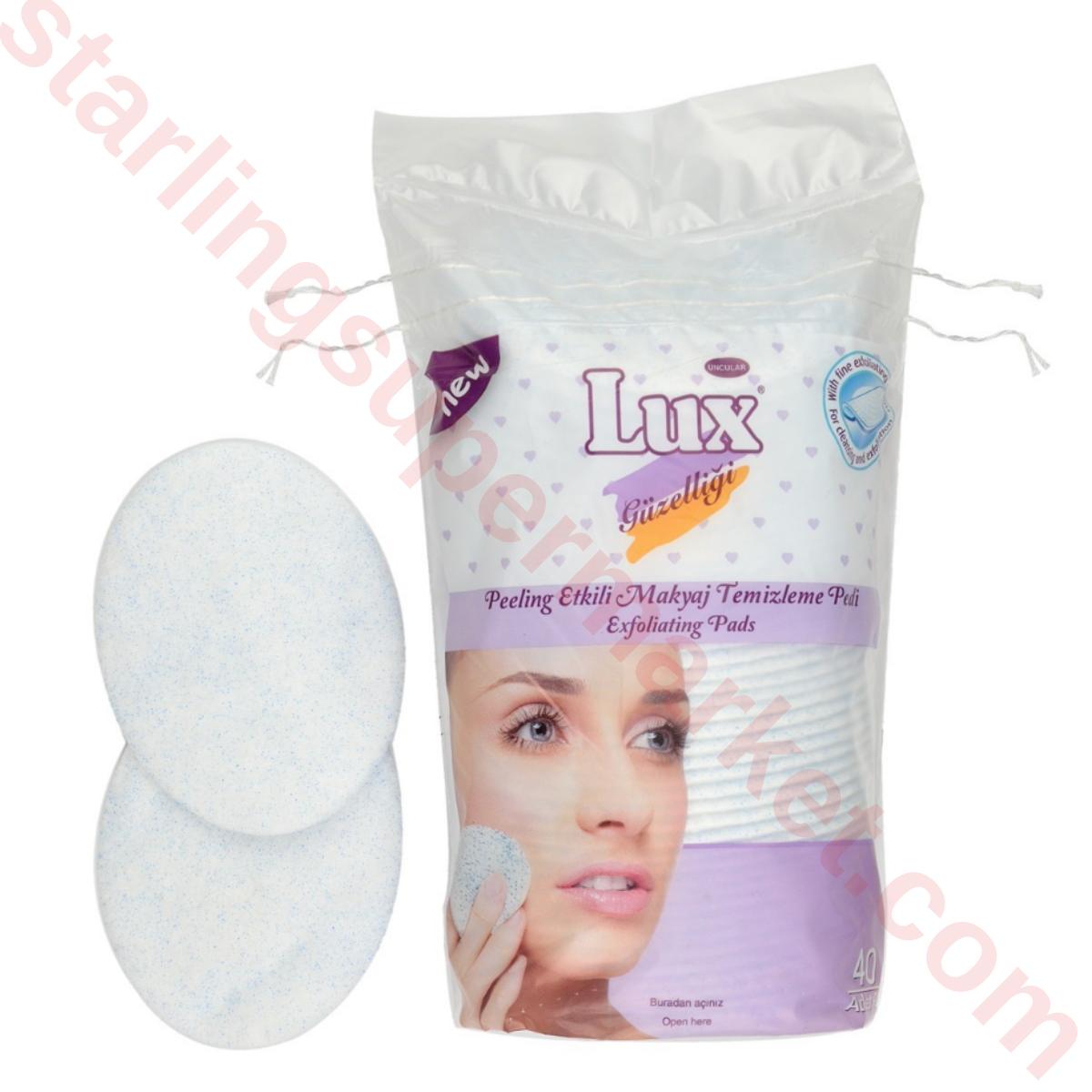 LUX PEELING ETKILI MAKYAJ TEMIZLEME PEDI 40 LI