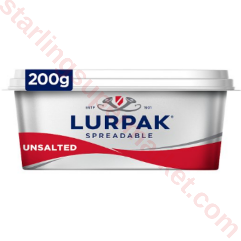 LURPAK DANISH SPREADABLE UNSALTED KASE 200 G