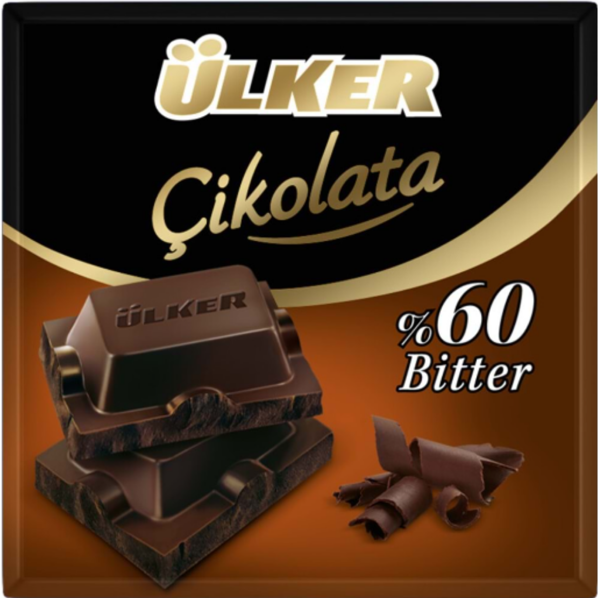 ULKER CIKOLATA BITTER %60 KARE 60 G