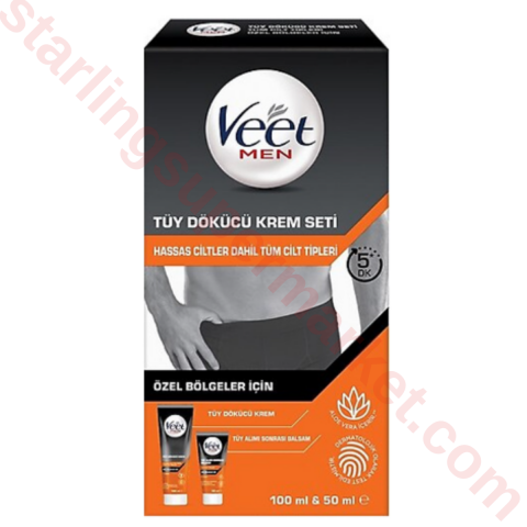 VEET TUY DOKUCU KREM ERKEK TUM CILTLER SET100+50 M