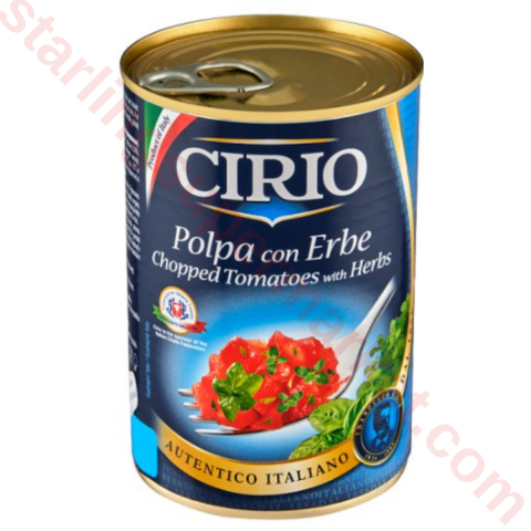 CIRIO DOMATES DOGRANMIS BAHARATLI 400 G