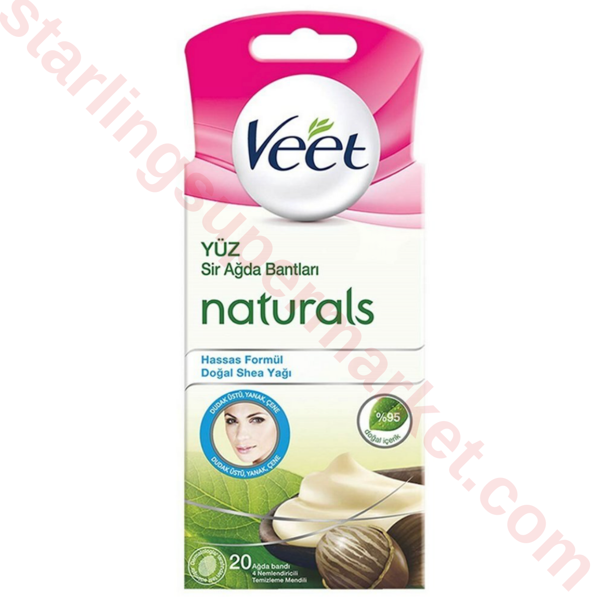 VEET AGDA BANDI NATURALS YUZ BOLGESI 20 LI