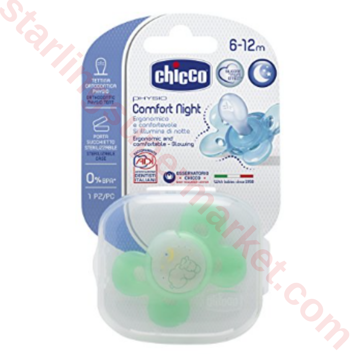 CHICCO PHYS COM YAL.EMZIK 6-12M LUMI SIL 1 PCS