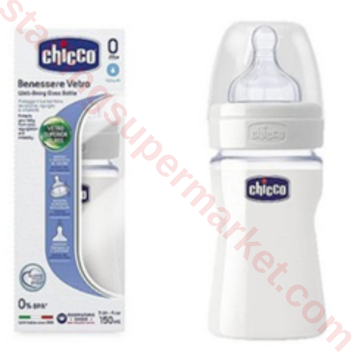 CHICCO WELL BEING GLASS 0+ REG.SIL 150 ML