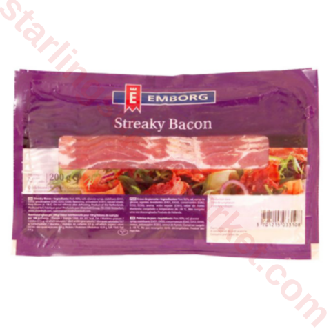 EMBORG SMOKED STREAKY BACON DILIMLI 200 G