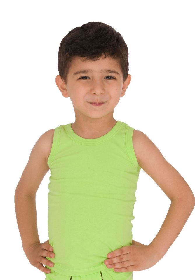 The DON Süprem Erkek Çocuk Atlet Fıstık Yeşili