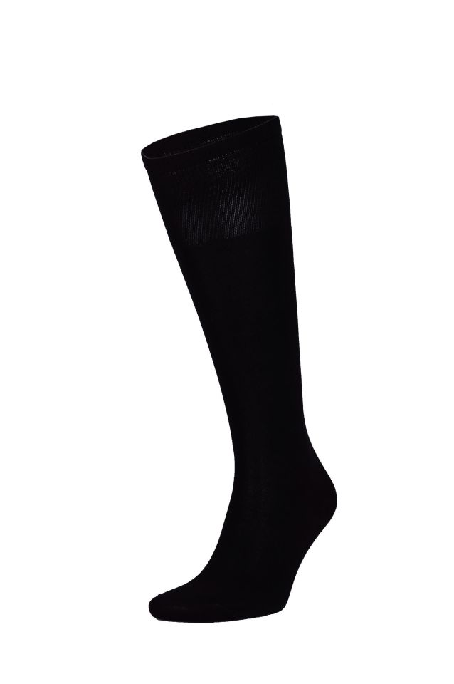 The DON Merserize Uzun Dizaltı Erkek Çorap Siyah