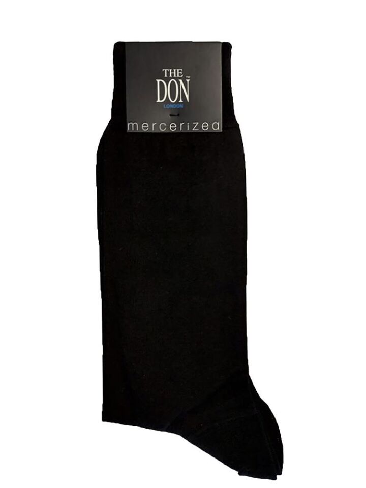 The DON London Merserize Erkek Çorap Siyah