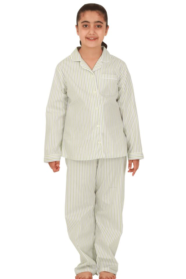 The DON Poplin Kız Çocuk Pijama Takımı Desen 7