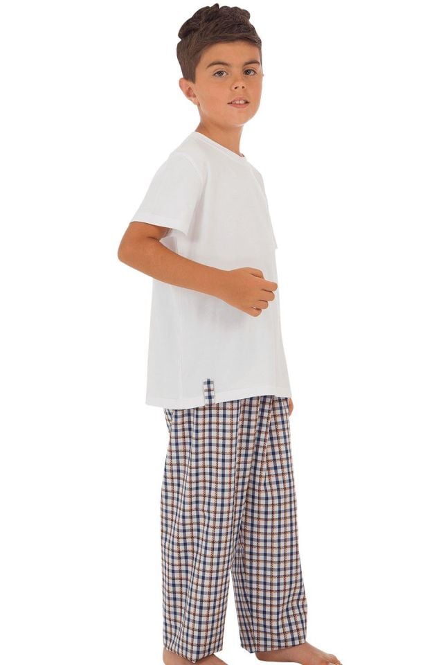 The DON Baba-Oğul Model Erkek Çocuk Yarım Kollu Tişört & Uzun Eşofman Altı Takımı Desen 6
